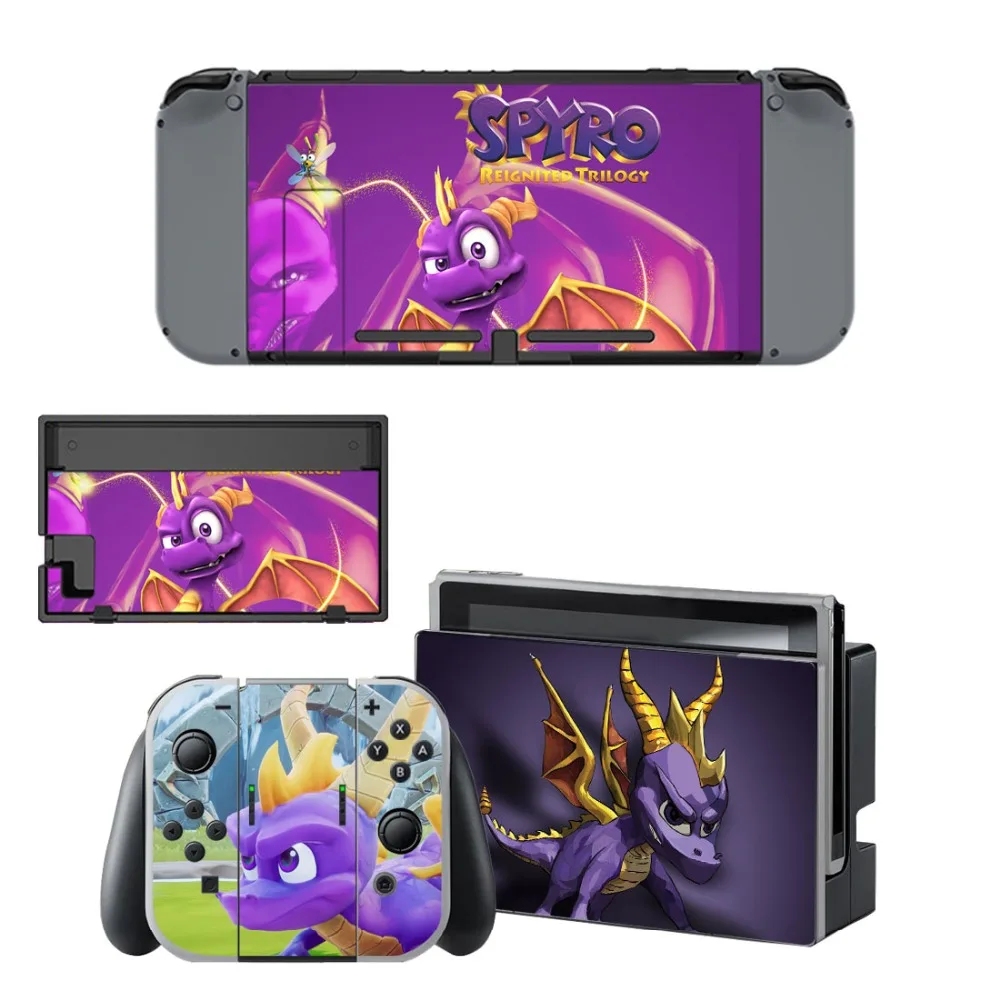 Наклейка на кожу Spyro The Dragon для консоли nintendo Switch и контроллера для защитного чехла NS