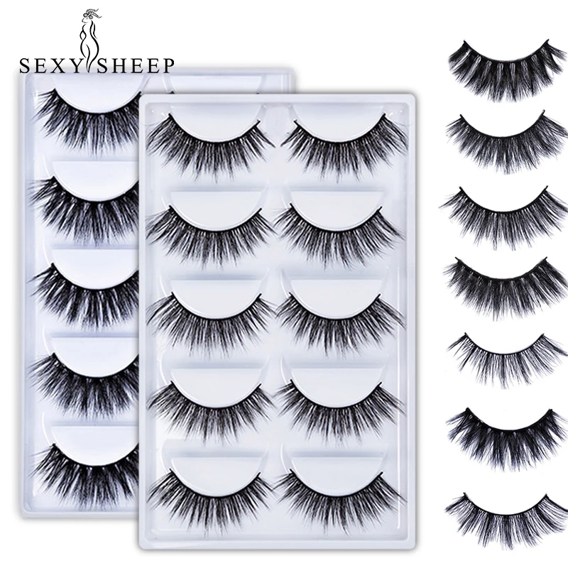 

5 Pairs False Eyelashes Natural 3D Mink Lashes Long Full Strip Lashs Makeup Handmade Fake Eyelashes Extension Maquiagem Makeup