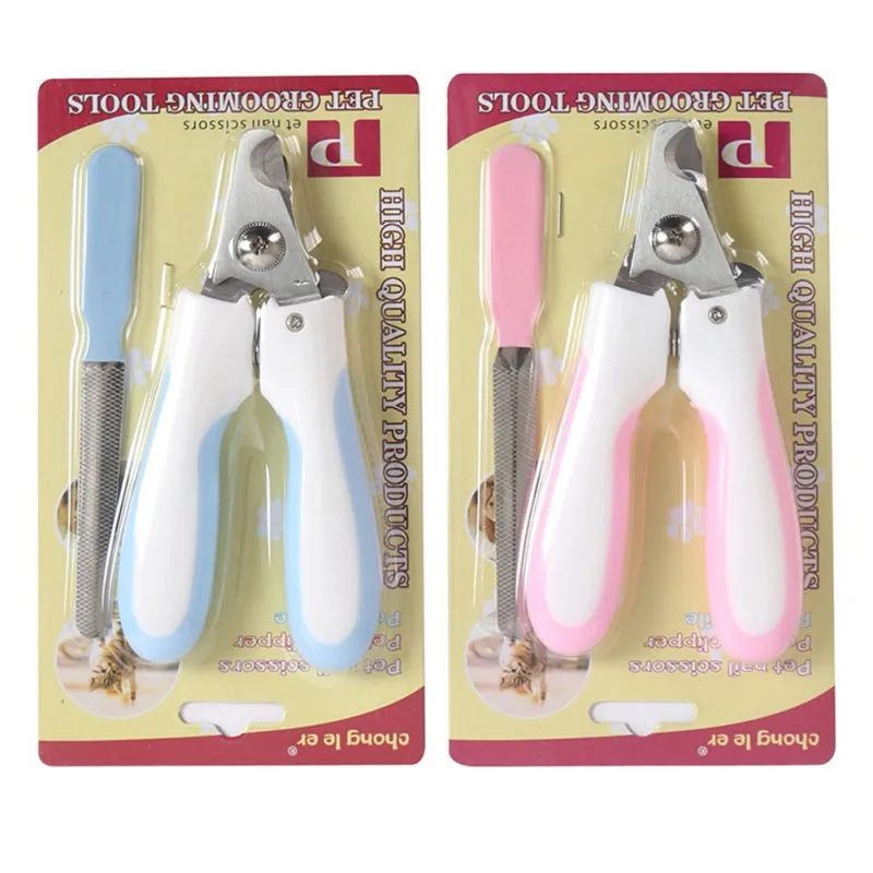 Ножницы для стрижки ногтей из нержавеющей стали для собак кошек уход за домашними животными синий розовый цвет высокое качество ножницы для стрижки ногтей
