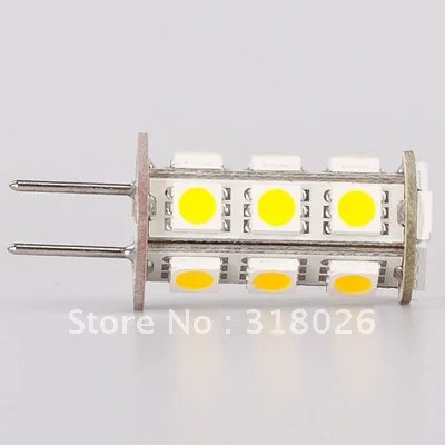 SMD5050 18 светодиодный G6.35 лампа 12VAC/12VDC/24VDC белое свечение, теплое белое свечение, 1 шт./лот