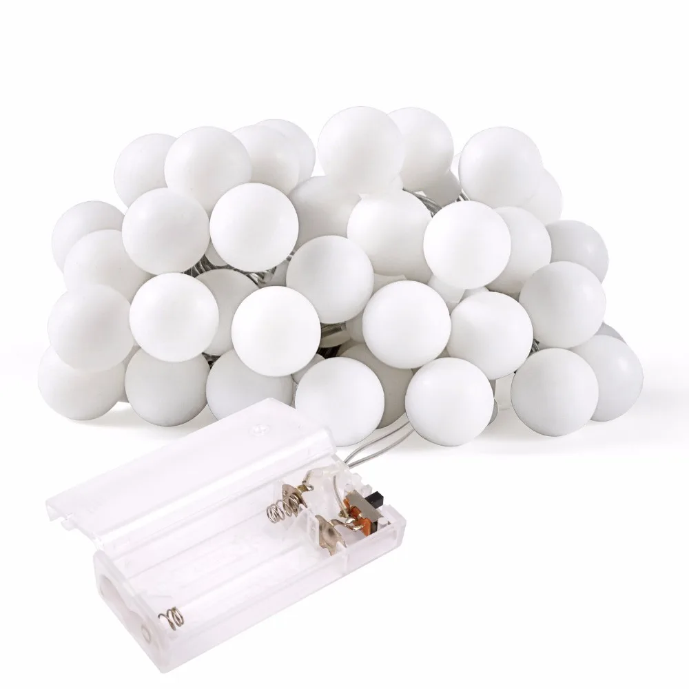 Kohree украшение для спальни праздничные Светодиодные Лампы String Light Night Fairy Globe Ball for