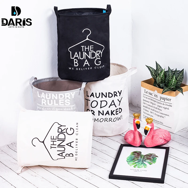 

SDARISB Fashion Fabric Laundry Basket Bag Dirty Pouch Folding Laundry Storage Basket Bracelet Laundry Bag Bathroom Product