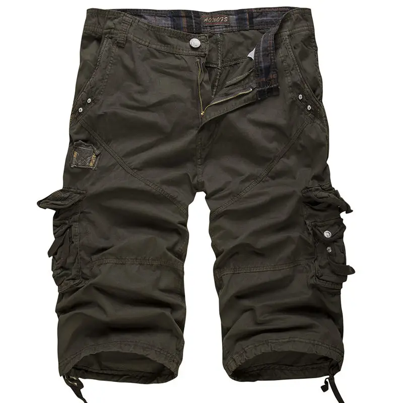 Mens Military Cargo Shorts Summer army green Cotton Shorts Men Loose ...
