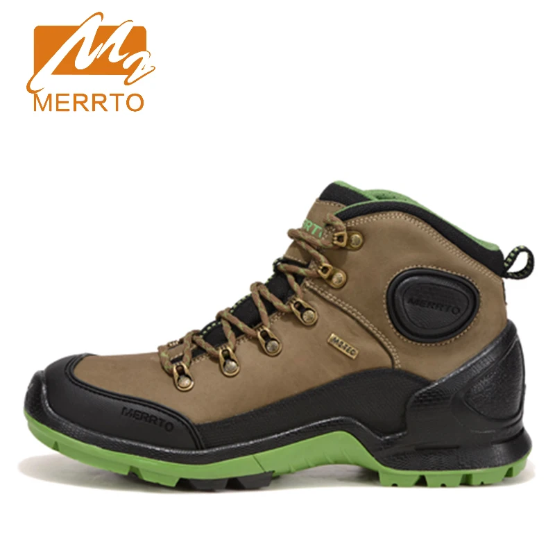 2017 Merrto Mens Hiking Shoes Waterproof Outdoor Sports Shoes Khaki Thermal Camping Walking Shoes For Male Free Shipping MT18512