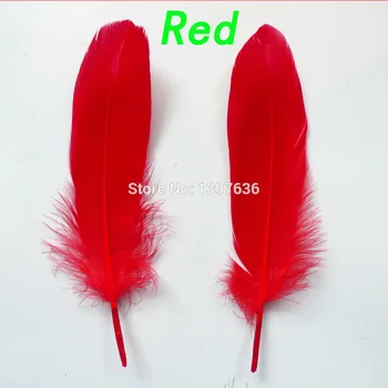 

New! 1000Pcs/lot Beautiful Red Color Goose Feather 13-20 cm/5-8" Decorative Feathers For Craft Fashion DIY Accessories