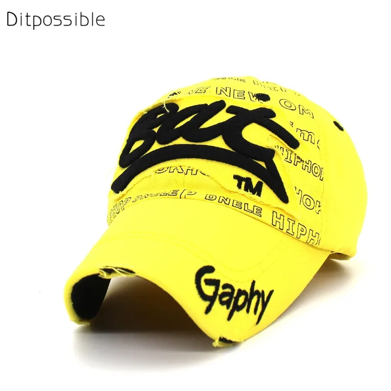 الصيف القطن قبعة البيسبول خطابات ditpossible casquette قابل للتعديل snapbacks القبعات الهيب هوب قبعة الرجال