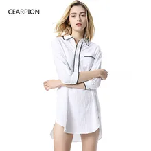 CEARPION/Лидер продаж, женская ночная рубашка, хлопок, домашняя одежда, одноцветная одежда для сна, мягкая ночная рубашка, повседневное интимное нижнее белье s-xl