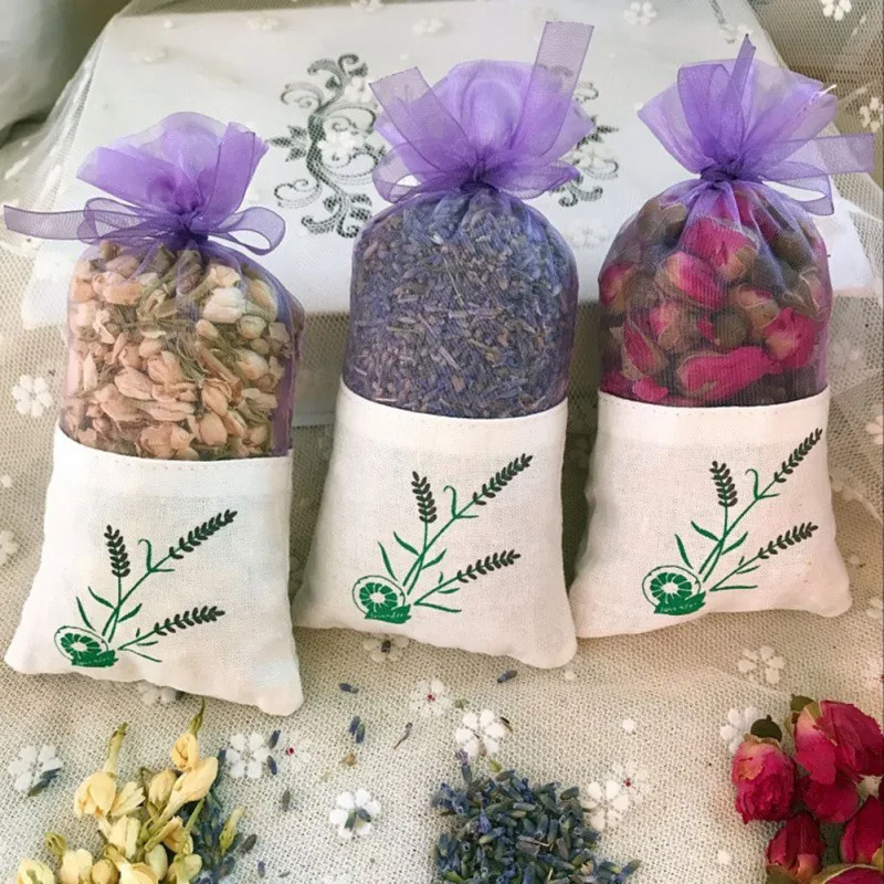 

Fragrance Sachet Deodorant For Car Wardrobe Clothes Fragrant Sachet Bag Natural Rose flowers Jasmine Lavender Bud Dried Flower