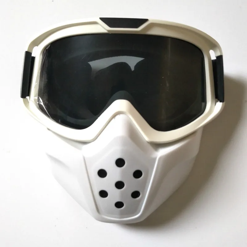Новое поступление Винтажный мотоциклетный шлем маска для глаз Съемный модульный маска для лица очки для мотокросса с лицевой маской