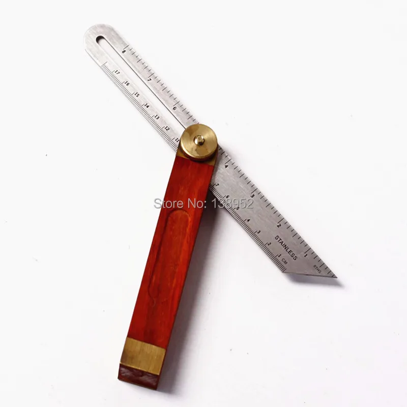 Angle Rulers Gauges Tri Square Sliding T-Bevel With Wooden Handle Level Measuring Tool Wooden Marking Gauge
