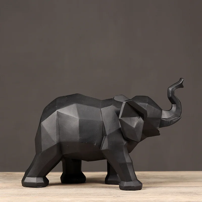 الشمال مجردة اوريغامي هندسية الفيل الحلي المنزل النبيذ مجلس الوزراء خزانة نموذج الرف رفوف لينة الديكور المفروشات