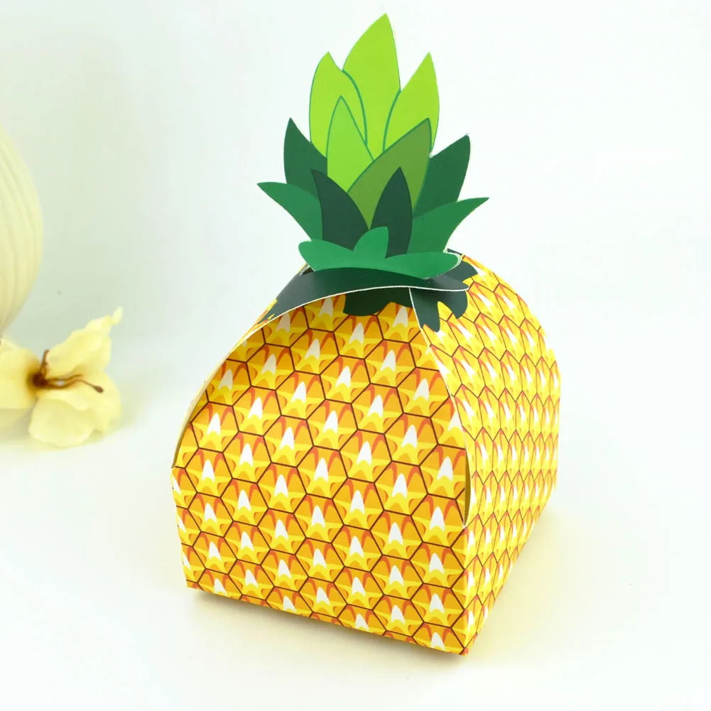 12 шт./упак. DIY Гавайские конфеты ананаса бумажные подарочные пакеты конфетная