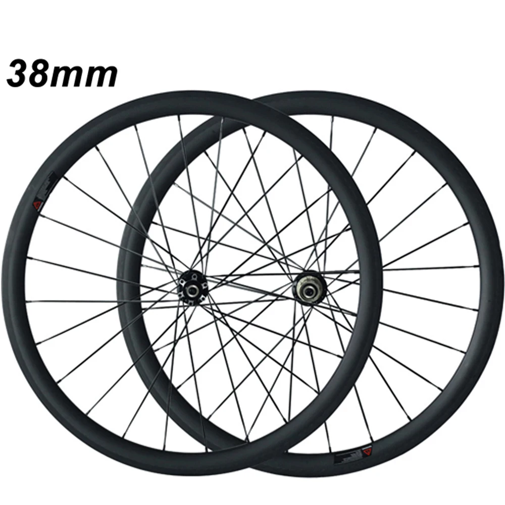 Sale OZUZ Carbon Wheels 700C 3K 23mm wide road Disc Brake Wheelset 24mm 38mm 50mm depth Clincher Tubular road Cyclocross Disc Wheel 3