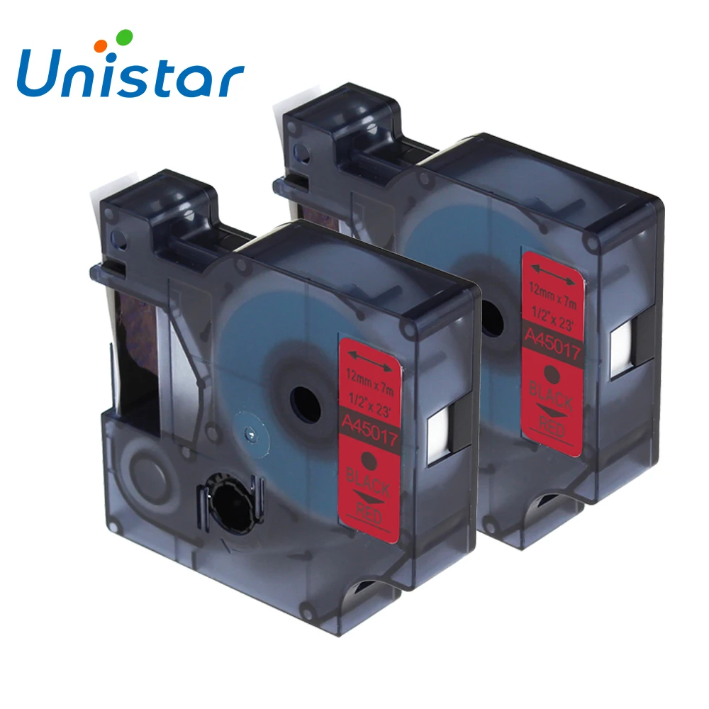UNISTAR 2 PCS Printer Label Ribbons 45017 Compatible For Dymo Label