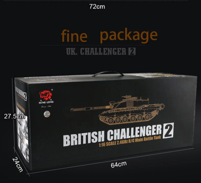 1/16 2,4G smoke British Challenger II can launch cannonball RC battle tank, полностью Металлическая Экипировка, уличная детская игрушка, Подарочный цвет