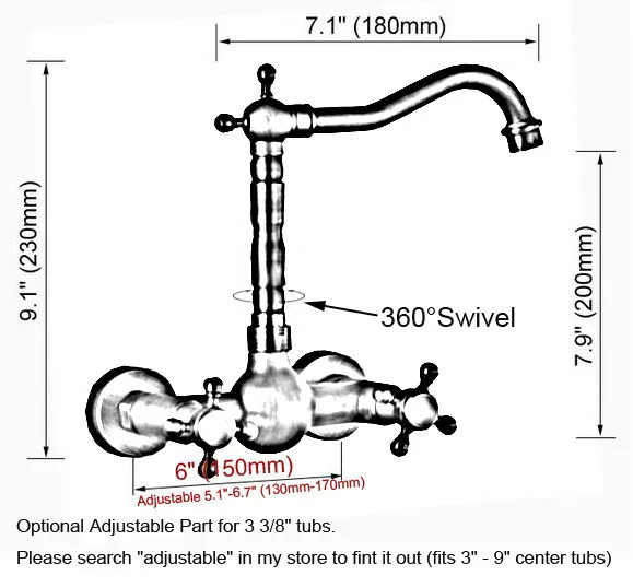 Luxury Polished Golden Brass Wall Mounted Water Tap Basin Kitchen Bathroom Wash Basin Faucet asf101