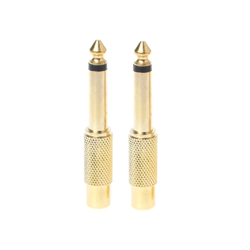 OOTDTY 2 шт. 6 35 мм 1/4 &quotмоно штекер к RCA гнездовой разъем аудио адаптер конвертер
