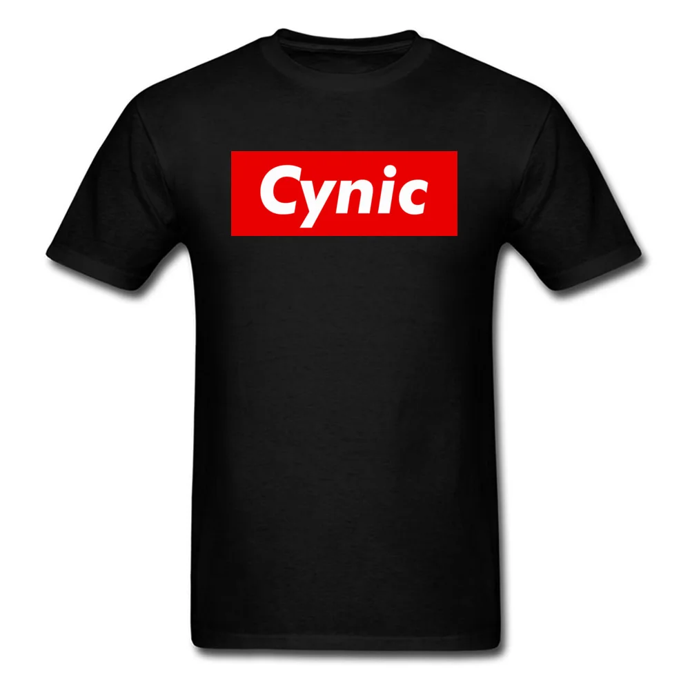 Cynic Box Design Pure Cotton Tops & Tees for Adult Printing T-Shirt Summer 2018 O-Neck Clothing Shirt Short Sleeve Cynic Box Design black