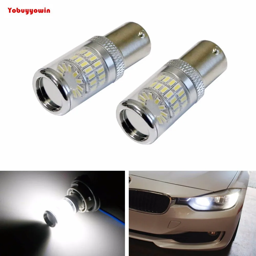 White 48 SMD 7507 PY21W Canbus LED Replacement Bulbs For BMW F30 F32 3/