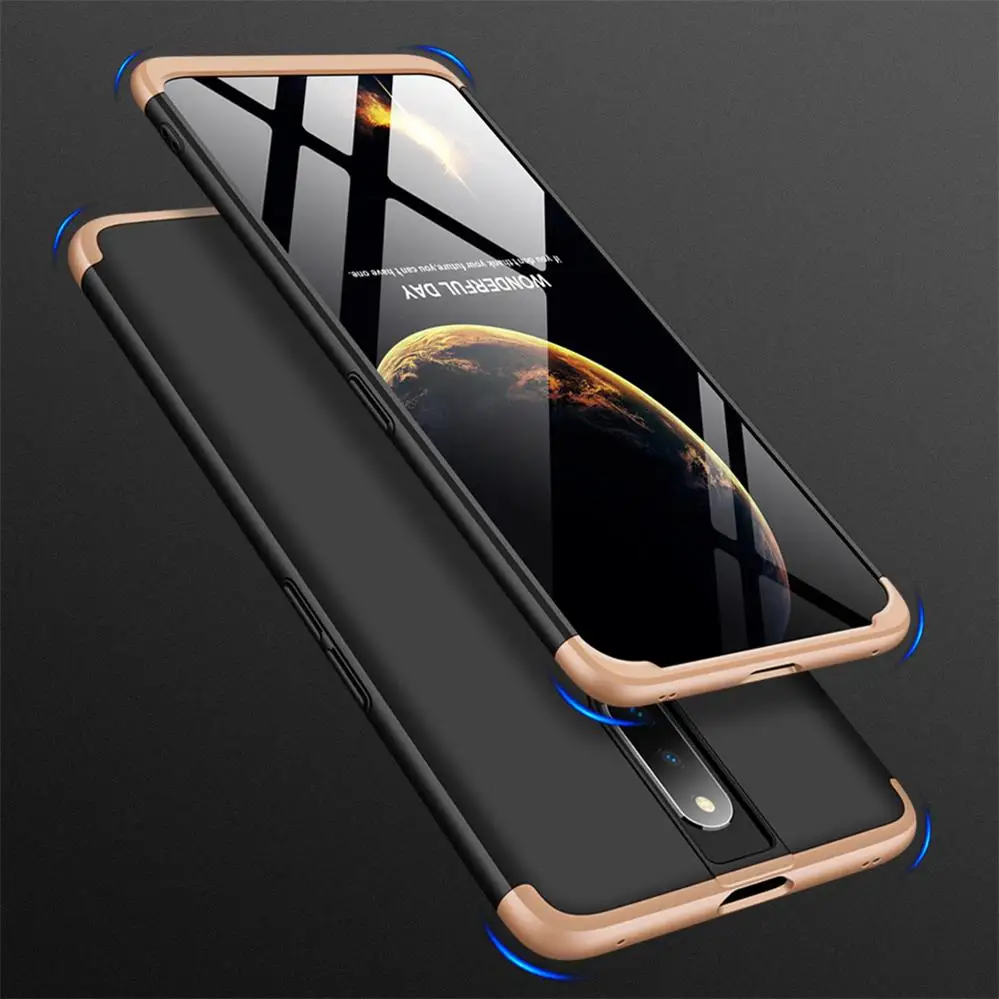 Shockproof Case Shell For Oppo Realme 3 / R17 Full-body Protection Hard 3-in-1 Design Matte Cover F11 Pro Find X |