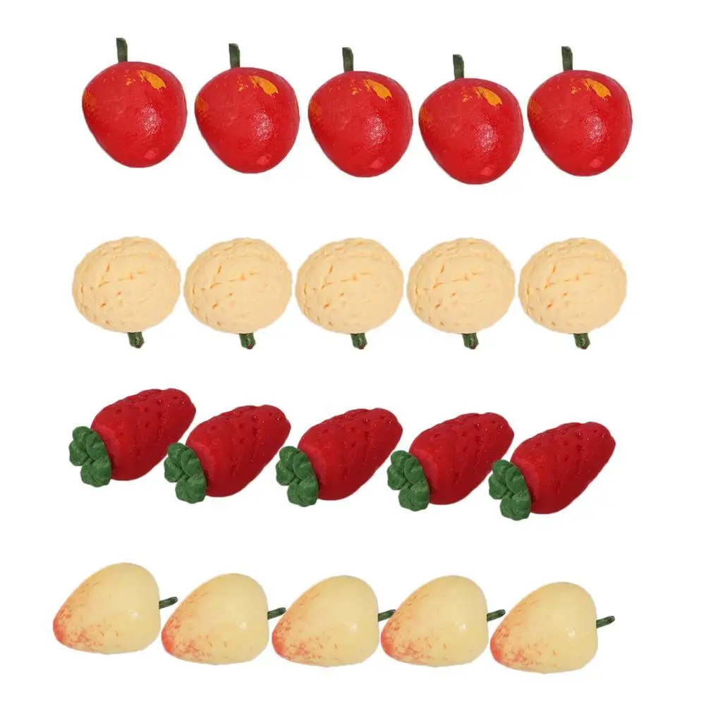 Dollhouse Miniatures Handcrafted Clay Red Apple Fruit Food Supply 1:12