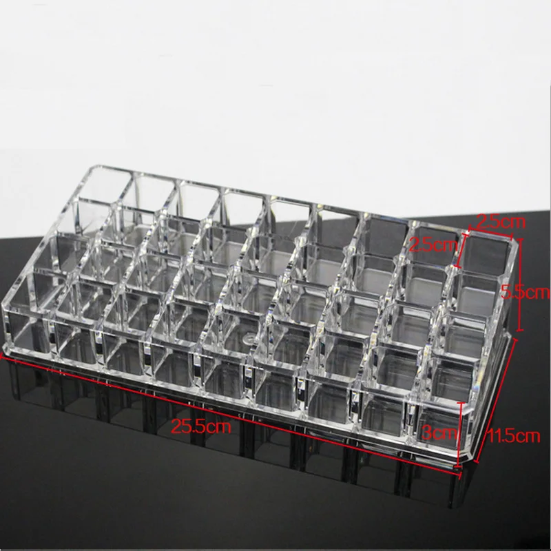 Прозрачная пластиковая емкость для хранения коробка косметичка ювелирные изделия ящичек для хранения помады держатель Полка 36 сетки