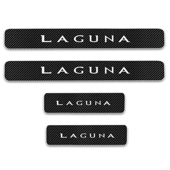 

Car Door Sill Protectors Door Threshold Plate Stickers For RENAULT LAGUNA 4D Carbon Fiber Vinyl Sticker Car Accessories 4Pcs