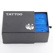 Новое поступление 100 шт. зажим для татуировки пластиковый шнур рукава сумки Поставка одноразовые чехлы Сумки для тату машины аксессуары для татуировки синий