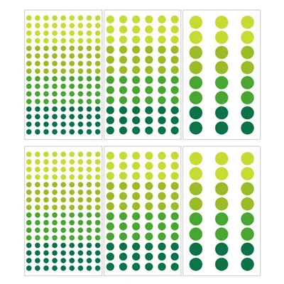 6 листов/лот Цвет dots бумажные наклейка, сделай сам, скрапбукинг дневник наклейки в альбом почтовые принадлежности, школьные принадлежности - Цвет: Green