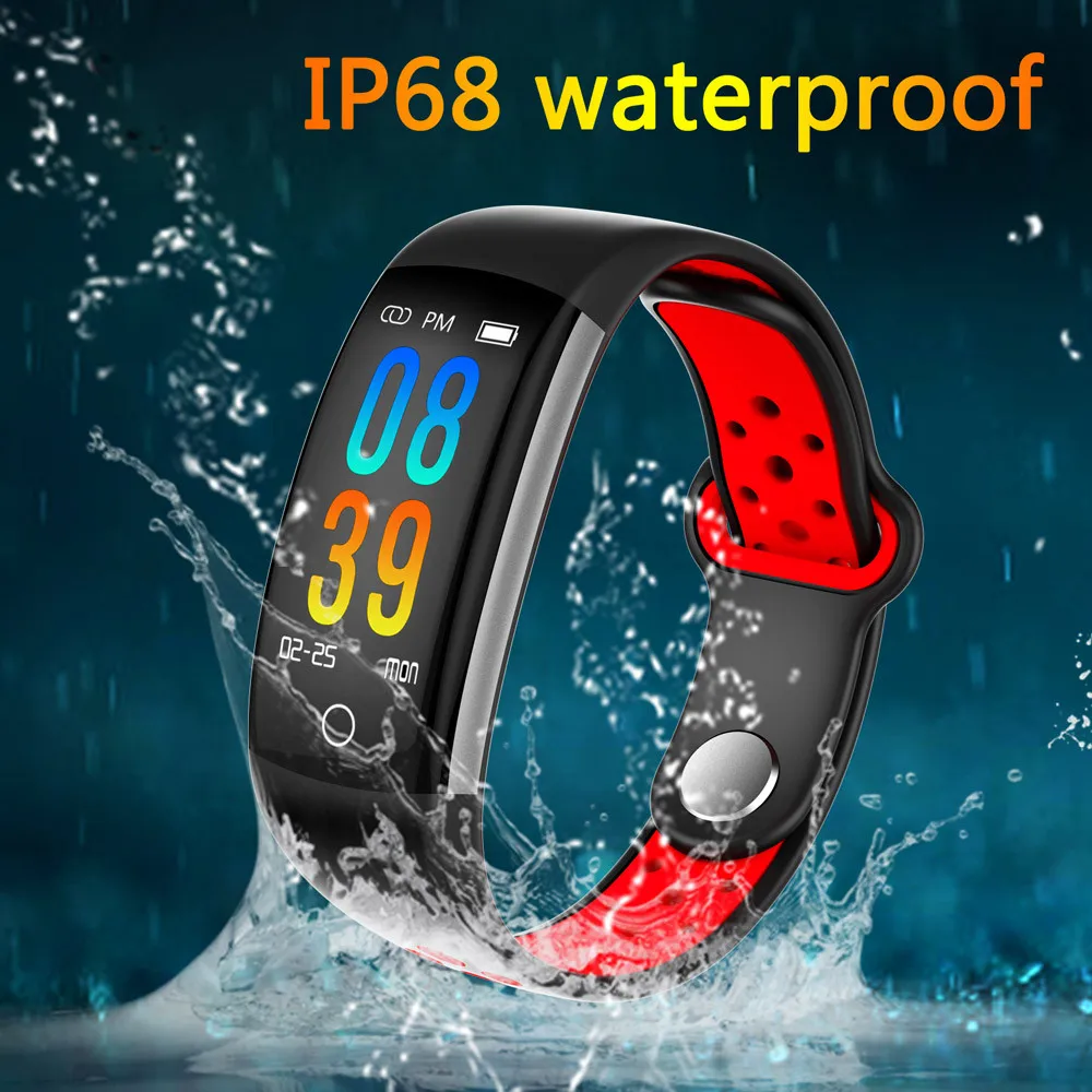 2019 Fitness Sports Record Health Monitoring Notice Reminds IP68 Waterproof Smart Watch for Android 4.4 IOS 8 and above system