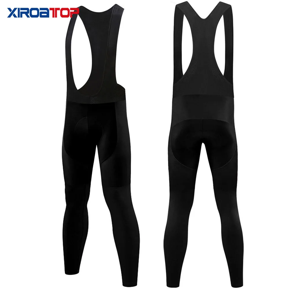 

XIROATOP Top quality Black Cycling Bib Pants 5D GEL Pad Pro MTB Bike Trousers Anti-sweat Men Women Spring autumn Cycling Pants