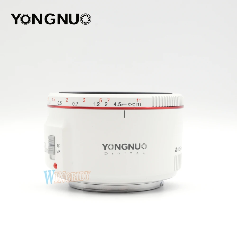 Объектив YONGNUO YN50mm F1.8 II с большой апертурой и автофокусом белый для Canon с эффектом боке объектив камеры EOS 70D 5D II 5D3 600D DSLR