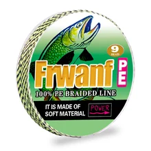 Frwanf super new braided fishing line 100m 300m 9 Strands strong pe wire thread 15 20 30  50 60 80 100LB mix color spot line