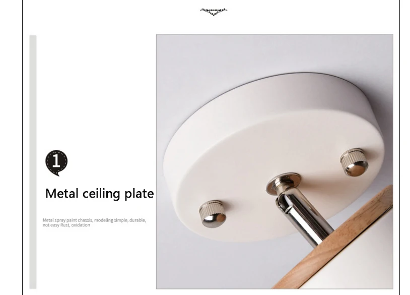Modern Led Ceiling Light Fixture Iron Lampshade With Wood Adjustable Angle Nordic Indoor Hanging Lamp Corridor Aisel E27 White