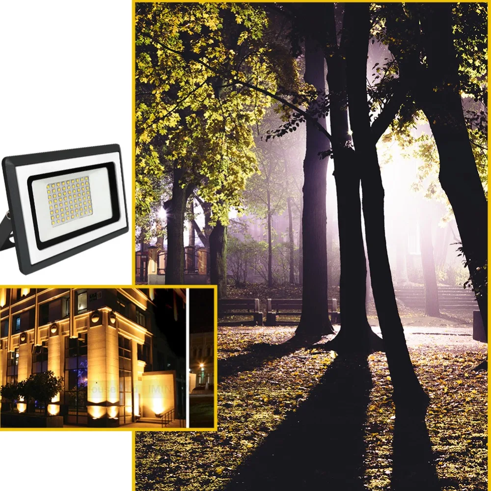 LED 투광등 100W 50W 30W 20W AC110V 220V 실외용 IP65 방수 반사경 스포트라이트 가로등 벽등 정원 조명