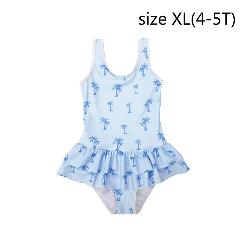 Dollplus/для маленьких девочек Купальники Одна деталь детей женский купальник для ванный комплект младенческой бассейн Детская Одежда для пляжа - Цвет: blue XL