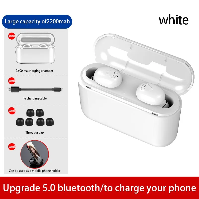 9D True Wireless Earphone TWS 5 0 Bluetooth In Ear Headphones Gaming Headsets HI FI Stereo X9S with 2200mAh Power Bank Earbud