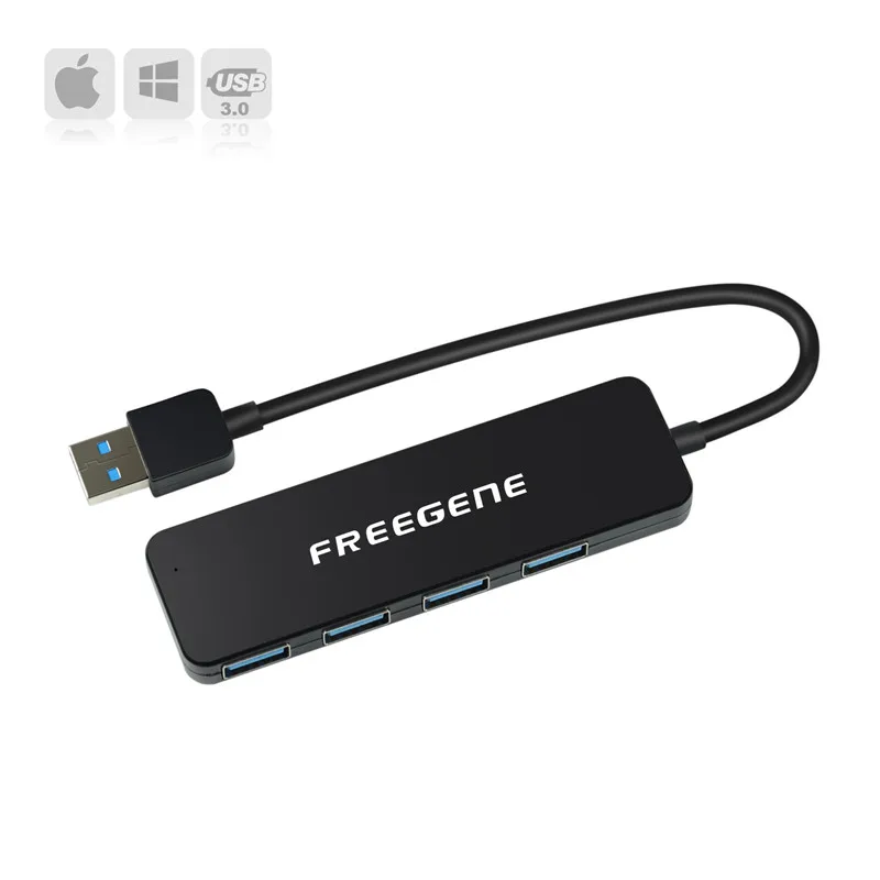 Freegene Новый USB HUB 3.0 Super Скорость 5 Гбит/с 4 Порты USB 3.0 хаб мини данных USB хаб с 6.3 дюймовый кабель для ПК компьютер для MacBook