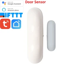 Tuya умный дом дверь окно контакт сенсор WiFi приложение уведомления оповещения батарея работает с IFTTT Alexa Google