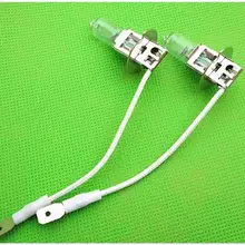 10 шт./лот H3 12 V/24 V 55 W очистить Автомобильные противотуманные фары галогенная лампа из кварцевого стекла проверка основания из нержавеющей стали