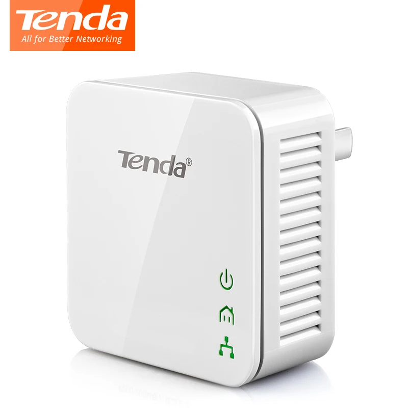 1 шт. Tenda P202 Powerline сетевой адаптер 200 Мбит/с PowerLine Ethernet адаптер PLC Адаптер, совместимый с IPTV, Plug and Play