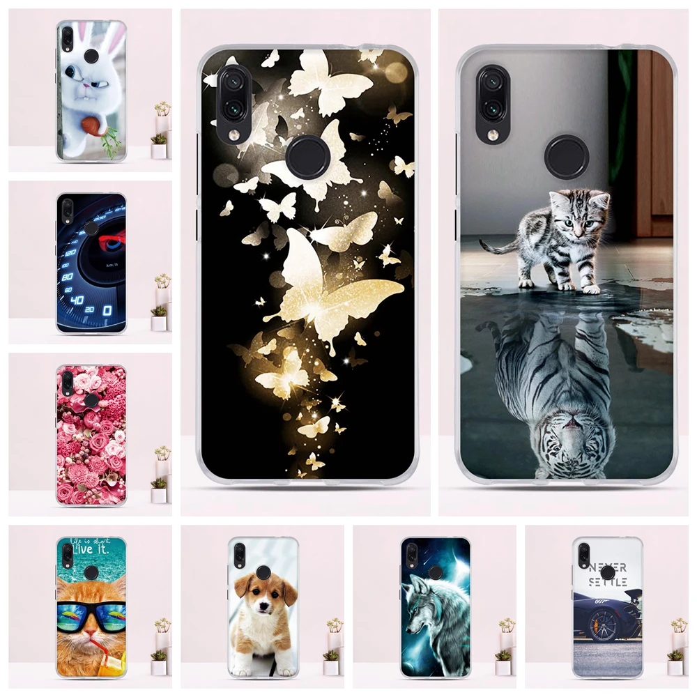 

6.3" For Xiaomi Redmi Note 7 Case Back Cover For Note 7 Pro Case Silicone Soft TPU Phone bumper For xiaomi redmi note7 pro Cover