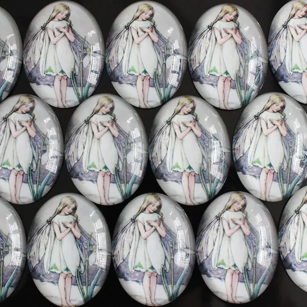 5 шт. овальные стеклянные кабошоны для девочек 30 х40 мм|glass cabochon|cabochon domeoval glass cabochon |