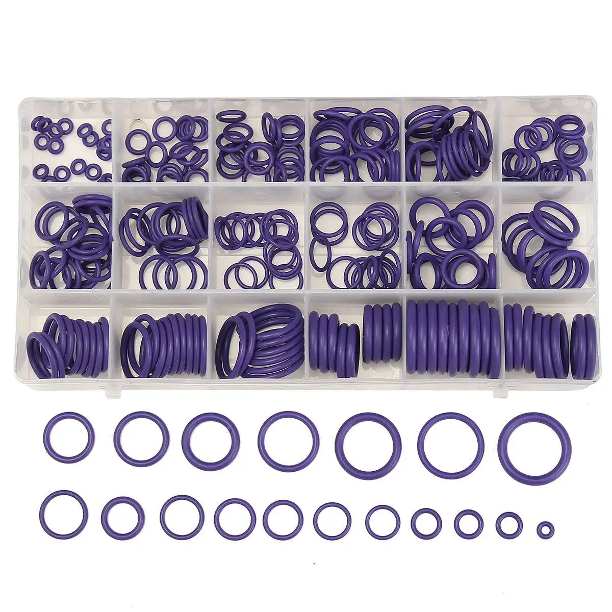 Seal O Ring Gaskets Set 225pcs Purple Rubber Washer Freeship Auto Air
