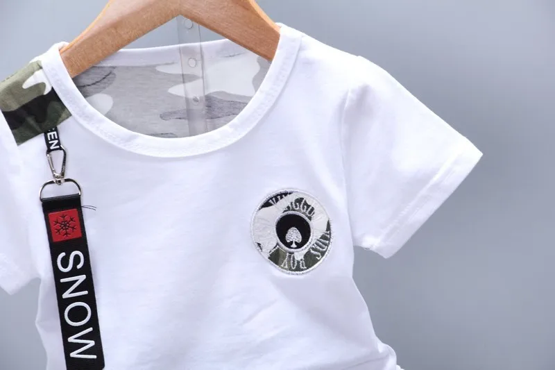 Summer Casual Clothes Baby Boys Girls Fashion Cartoon T Shirt Tops Shorts 2Pcs/sets Infant Sports Clothing Kids Cotton Tracksuit