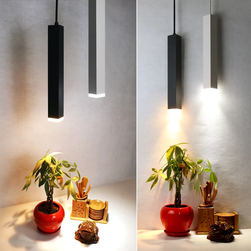 Современный светодиодный подвесной светильник, лампы в форме цилиндра, подвесной светильник для бара, магазина, столовой, кухни