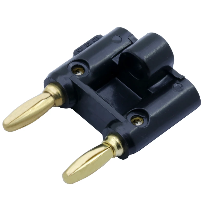 2 шт. позолоченные двойные вилки типа банан|connector plug|connectors goldconnector male |