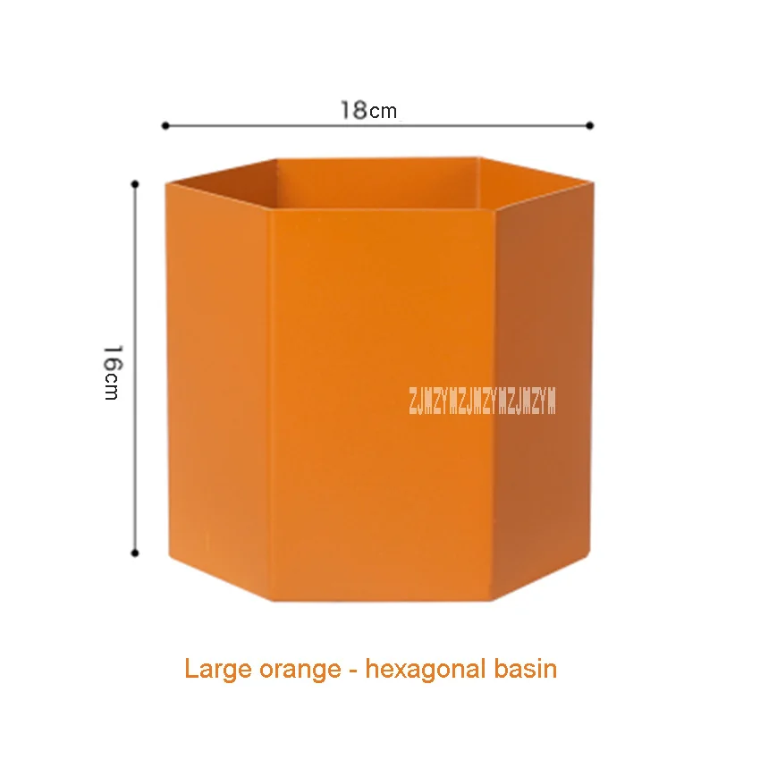 Креативный скандинавский шестигранный цветочный горшок высокого качества Hmoe балкон гостиная украшение сада комнатный горшок для растений - Цвет: big orange pot