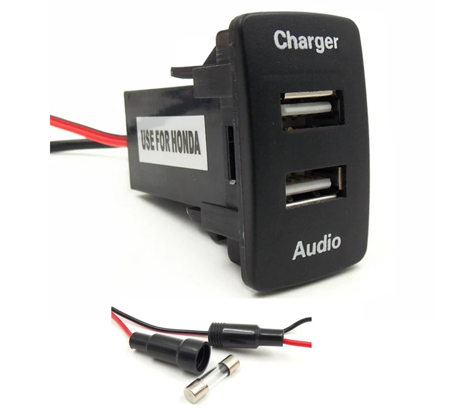 for Honda civic crv fit accord hrv USB Interface Audio input Socket 5V