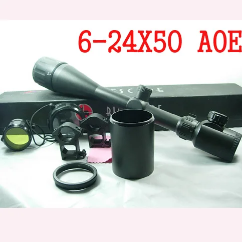 

Pro 6-24x50AOE illuminated Red/Green Crosshair Recticle crossing Rifle Scope For Hunting Riflescopes Air Guns and Weapons